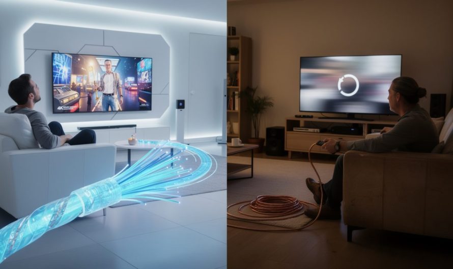 Comparatif entre fibre et ADSL pour le streaming