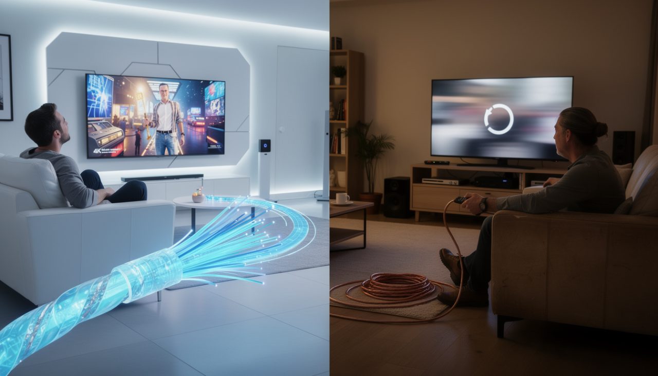 découvrez notre comparatif complet entre la fibre et l'adsl pour le streaming afin de choisir la meilleure connexion internet pour profiter de vos vidéos sans interruption.