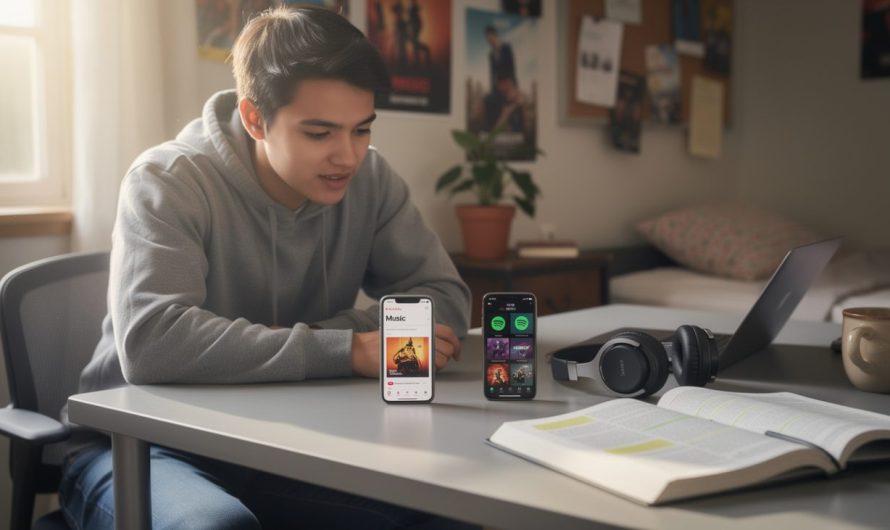 Comparatif entre Apple Music et Spotify pour un étudiant