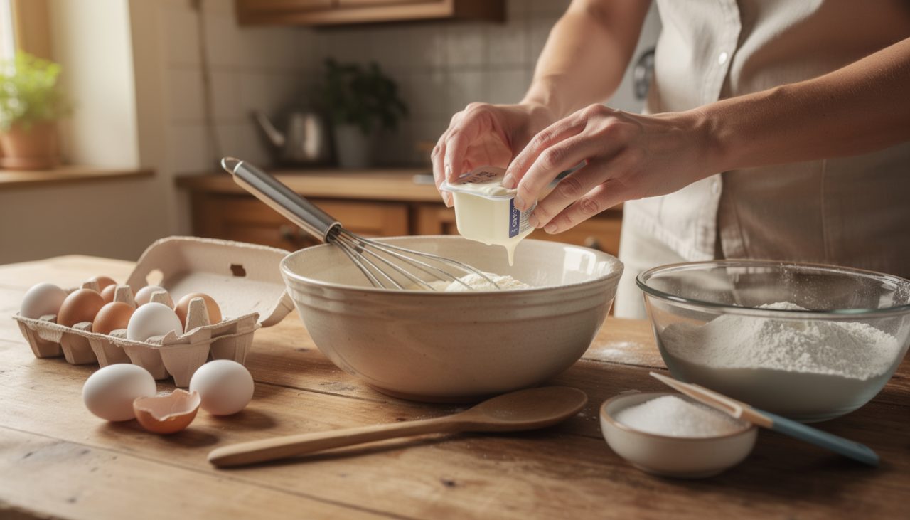 découvrez une recette simple et rapide de gâteau au yaourt sans utiliser de balance, idéale pour réussir un dessert moelleux en toute simplicité.